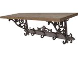 Clayre & Eef Appendiabiti Da Parete 5 Ganci 58X20X22 Cm Marrone Ferro