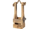 Portabottiglie Clayre & Eef 9X10X29 Cm Legno Marrone