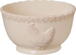 Zuppiera Clayre & Eef Ø 13 Cm In Ceramica Beige Chicken