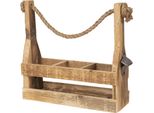 Portabottiglie Clayre & Eef 32X11X32 Cm Legno Marrone