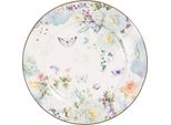 Piatto Da Colazione Clayre & Eef Ø 19 Cm Bianco Blu Porcellana Fiori