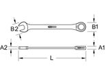 Ks Tools Chiave Combinata A Cricchetto Gearplus, 36 Mm