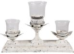 Portacandele Clayre & Eef 36X12X25 Cm Ferro Grigio