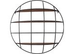 Clayre & Eef Mensola A Muro 91X20 Cm Nero Marrone Ferro