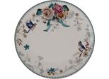 Piatto Da Pranzo Clayre & Eef Ø 26 Cm Bianco Rosa Porcellana Fiori