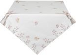 Tovaglia Clayre & Eef 100X100 Cm Bianco Marrone Cotone Coniglio