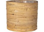 Portapiante Clayre & Eef Ø 26X22 Cm Rattan Marrone