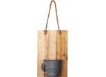 Clayre & Eef Decorazione Lavagna Con Vaso 18X11X28 Cm Legno Marrone