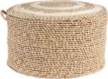 Pouf Clayre & Eef Ø 40X23 Cm Paglia Marrone