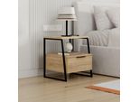 Decortie Pal Comodino Moderno In Rovere Multiuso , 45 X 40 X 50 Cm