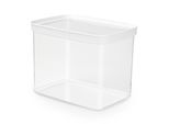 Emsa Optima Barattolo Per Alimenti Secchi, Rettangolare, 4,4 Litri Trasparente/Bianco, Sigillo Di Freschezza, Senza Bpa, Plastica - 1 Pezzo