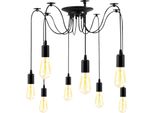 Lampada A Sospensione Spider Pendente Lampada Sospensione E27 Lampadario A Soffitto Per Soggiorno, Cucina, Sala Da Pranzo, Camera Da Letto, Studio, Ufficio (8 Teste)