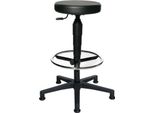 Sgabello Girevole Con Piedini In Pelle Finta Nero Altezza Seduta 580-840 Mm Topstar