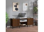 The Living Store Armadio A Pannello Effetto Rovere Marrone 121X38X48 Cm Materiale Legno