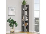 Libreria Angolare Houseland Piano Grigio Scuro