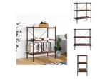 Vidaxl Scaffale A 3 Ripiani Nero E Naturale 80X40X92 Cm - Librerie E Scaffali