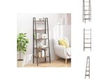 Vidaxl Scaffale A 5 Ripiani Marrone Scuro E Nero 56X35X174 Cm - Librerie E Scaffalature
