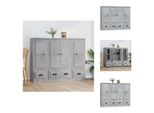 Vidaxl Credenze 3 Pezzi. Materiale A Base Di Legno Grigio Cemento - Credenze