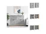 Vidaxl Armadi A Muro 2 Pezzi. Materiale A Base Di Legno Grigio Cemento - Credenze