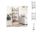 Vidaxl Scaffale A Scala Con 4 Ripiani Marrone Scuro E Nero 64X34X150,5 Cm - Librerie E Scaffali