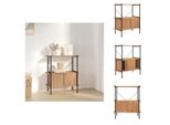 Vidaxl Scaffale A 3 Ripiani Con Armadio 80X40X92 Cm In Acciaio A Base Di Legno - Librerie E Scaffali