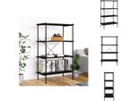 Vidaxl Scaffale A 4 Ripiani Nero 80X40X130 Cm - Librerie E Scaffalature