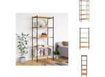 Vidaxl Scaffale A 5 Ripiani Nero E Rovere 80X40X163 Cm - Librerie E Scaffali