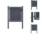 Vidaxl Cancello Da Giardino In Acciaio 100 X 75 Cm Antracite - Cancelli Da Giardino