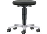 Sgabello Girevole Con Rivestimento In Tessuto Nero Altezza Seduta 450-650 Mm Tessuto Bimos