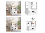 Vidaxl Tavolino Bianco 50X50X60 Cm In Legno - Tavolino - Tavolini - Tavolino - Tavolo