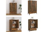 Vidaxl Credenza In Rovere Affumicato 70X31X115 Cm Materiale A Base Di Legno - Credenza - Credenze - Madia - Armadio