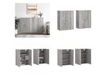 Vidaxl Armadi A Muro 2 Pz. Grigio Sonoma 69,5X34X90 Cm - Armadio A Muro - Armadio A Muro - Armadio - Armadio Portaoggetti