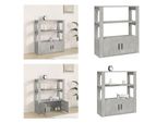 Vidaxl Credenza Grigio Cemento 80X30X90 Cm In Legno - Credenza - Credenza - Armadio - Armadio Portaoggetti