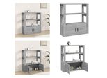 Vidaxl Credenza Grigio Sonoma 80X30X90 Cm Materiale A Base Di Legno - Credenza - Credenze - Armadio - Armadio Portaoggetti