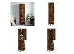 Vidaxl Credenza In Rovere Affumicato 34,5X34X180 Cm Materiale A Base Di Legno - Credenza - Credenze - Credenza - Armadio