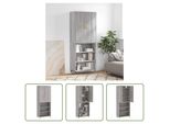 The Living Store Credenza Grey Sonoma 69,5X34X180 Cm Materiale A Base Di Legno