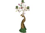 Portacandele A Forma Di Pavone - Portacandele Decorativo In Poliresina - Altezza 65 Cm - Portacandele Colorato A Forma Di Animale Per Soggiorno, Sala Da Pranzo E Corridoio