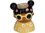 Vaso Da Fiori Dolomite Multicolore 10,5 Cm - Mini Vaso Decorativo Per Piccole Piante E Piante Grasse - Vaso In Ceramica Colorata - Per Davanzale, Scrivania E Scaffale