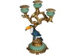 Portacandele Toucan 33,5 Cm - Design Esotico In Poliresina - Portacandele A Forma Di Uccello Colorato Per Un Ambiente Tropicale