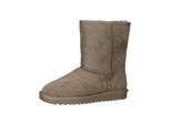 Stiefelette Ara "Ara Stiefelette Veloursleder", Damen, Gr. 40, Grau (Taupe), Veloursleder, Schuhe Stiefelette