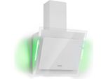 Klarstein Dunstabzugshaube Kopffrei, Abzugshaube, Dunstabzugshaube mit Aktivkohlefilter, Abluft Dunstabzugshaube, Aluminium-Fettfilter, Leiser Umluftbetrieb, 550 m³/h, 65 Watt, LED, 60 cm, Weiß