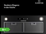 Klarstein Dunstabzugshaube, Abluft/Umluft-Dunstabzugshaube mit Filter, LED-Beleuchtung, Timer & Touch-Bedienfeld, Leise Einbau-Abzugshaube mit 439 m³/h Luftstrom, Effizienter Edelstahl-Dunstabzug