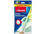 Vileda Extra Sensation Household Gloves Green Cotone, Latex 1 Pc(S)