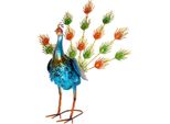 Decorazione Magichome Mecco, Pavone, Lamiera, 49X35,5X53 Cm