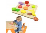 Montessori Masterkidz: Selezionatore Di Forme In Legno Per Frutta Colorata