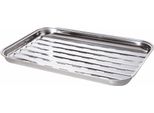 Paella World All'grill Vassoio Per Grigliare In Acciaio Inox 34X24X2,5 Cm Lavabile In Lavastoviglie Per Griglie A Carbonella, A Gas Ed Elettriche