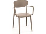 Poltrona Da Giardino Mare Armchair Impilabile Taupe