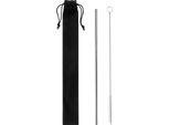 Midocean - Set Di Cannuccia E Spazzola In Metallo "Cold Straw"" - Acciaio Inox MO1180 (Taglia Unica) (Argento Opaco)"
