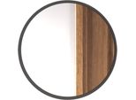 Specchio Rebecca Mobili Anbar 60X60X2 Vetro Truciolare Grigio Scuro Moderno