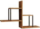 Scaffale A Muro Rebecca Mobili Tamre 62X89X22 Truciolare Ferro Marrone Grigio Scuro Moderno